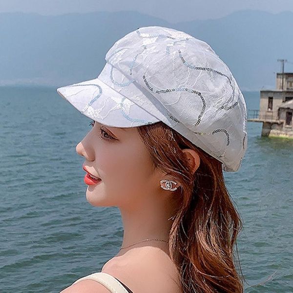 stingy brim hats beret 2021 summer hat spring autumn women navy boina woman panamanian breathable octagonal, Blue;gray
stingy brim hats beret 2021 summer hat spring autumn women navy boina woman panamanian breathable octagonal, Blue;gray