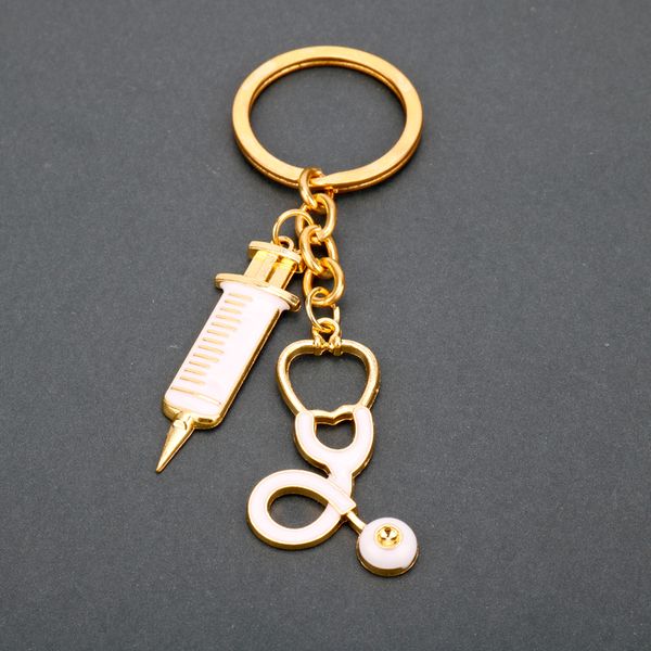 enamel jewelry syringe stethoscope pendant keychain cartoon keyring family health doctor nurse accessories graduation gifts, Silver
enamel jewelry syringe stethoscope pendant keychain cartoon keyring family health doctor nurse accessories graduation gifts, Silver
