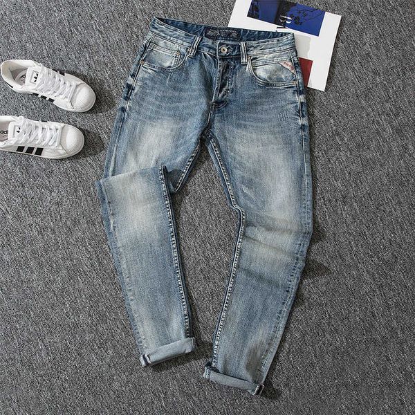 men's jeans italian fashion retro light gray blue elastic slim fit ripped vintage designer classical buttons denim pants izrj
men's jeans italian fashion retro light gray blue elastic slim fit ripped vintage designer classical buttons denim pants izrj