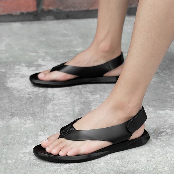 slippers summer flip flops male outdoor men comfortable casual shoes genuine leather mens shoe luxury beach sandals, Black
slippers summer flip flops male outdoor men comfortable casual shoes genuine leather mens shoe luxury beach sandals, Black