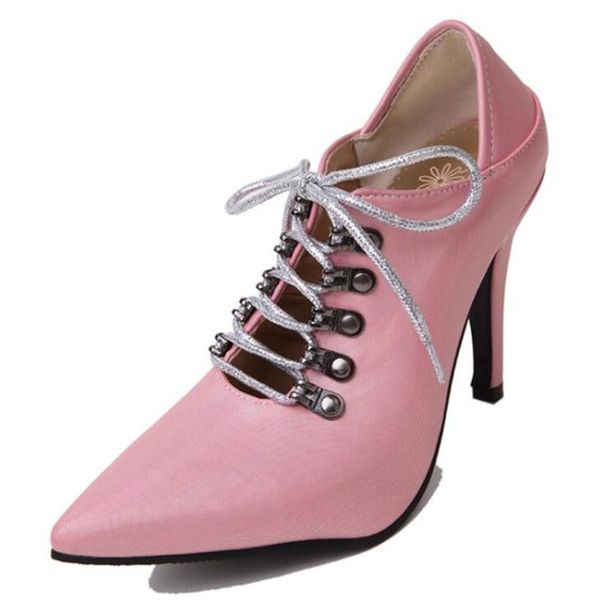 dress shoes joksd lace-up woman pumps 2021 high heels stiletto pu leather women party female heel plus size 43, Black
dress shoes joksd lace-up woman pumps 2021 high heels stiletto pu leather women party female heel plus size 43, Black
