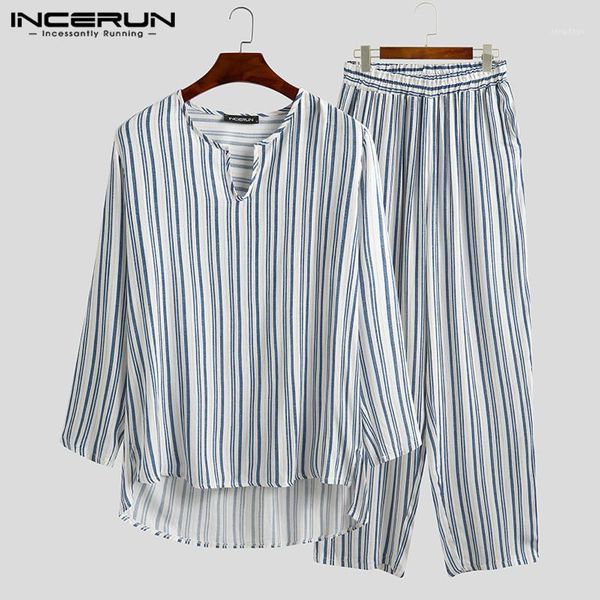 cotton men striped pajamas sets loose long sleeve v neck leisure sleepwear homewear pants cozy mens nightwear suit incerun men's, Black;brown
cotton men striped pajamas sets loose long sleeve v neck leisure sleepwear homewear pants cozy mens nightwear suit incerun men's, Black;brown