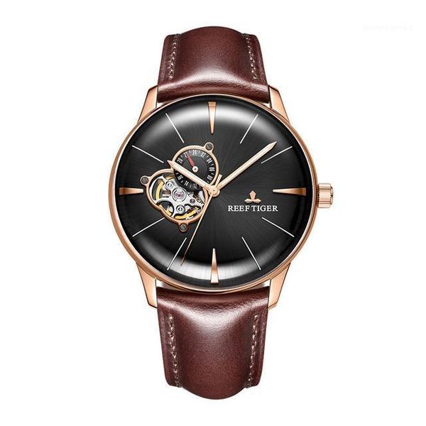 reef tiger aurora serier rga8239 men fashion business ultra thin hallow out dial automatic mechanical wrist watch wristwatches, Slivery;brown
reef tiger aurora serier rga8239 men fashion business ultra thin hallow out dial automatic mechanical wrist watch wristwatches, Slivery;brown