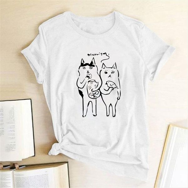 cats printing summer graphic tees women t shirts funny round neck womans clothing fashionable ropa de mujer verano, White
cats printing summer graphic tees women t shirts funny round neck womans clothing fashionable ropa de mujer verano, White