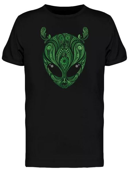 green boho alien men's tee -image by shutterstock, White;black
green boho alien men's tee -image by shutterstock, White;black