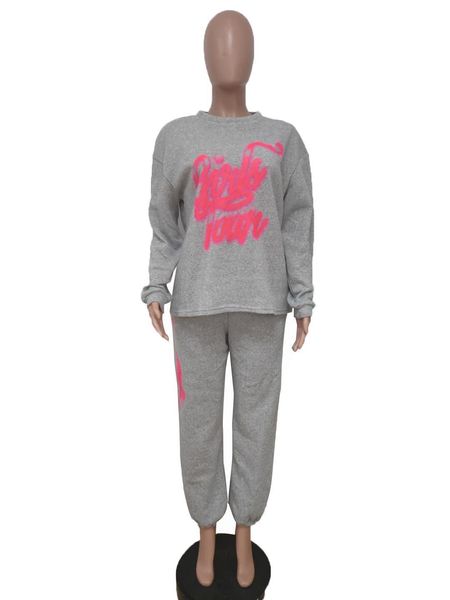 letter graffiti tracksuits suit for women 2pcs o-neck oversize sweatshirt + loose trousers casual sport tracksuit 2xl, Gray
letter graffiti tracksuits suit for women 2pcs o-neck oversize sweatshirt + loose trousers casual sport tracksuit 2xl, Gray