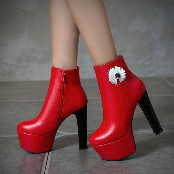 boots winter women shoes bright color imitation leather platform ladies ankle autumn spring side zipper super high heel boot, Black
boots winter women shoes bright color imitation leather platform ladies ankle autumn spring side zipper super high heel boot, Black