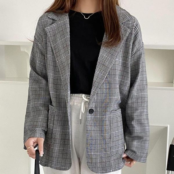 women's suits & blazers plaid coat loose pocket clothes office lady fashion single button blazer vintage chic outerwear autumn, White;black
women's suits & blazers plaid coat loose pocket clothes office lady fashion single button blazer vintage chic outerwear autumn, White;black