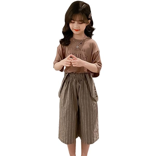 girls clothes letter pattern clothing for tshirt + pants 2pcs girl striped teenage kid summer 210527, White
girls clothes letter pattern clothing for tshirt + pants 2pcs girl striped teenage kid summer 210527, White