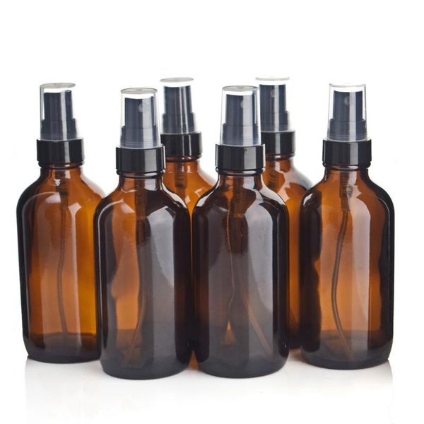 storage bottles & jars 6pcs 4 oz 120ml boston round amber glass bottle containers with black fine mist spray for cleaning essen
storage bottles & jars 6pcs 4 oz 120ml boston round amber glass bottle containers with black fine mist spray for cleaning essen