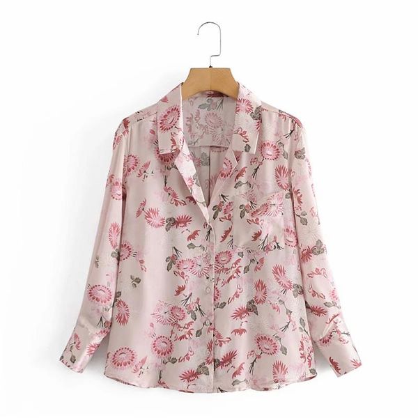 women's blouses & shirts merodi women fashion flower print mg pink spring long female casual turn-down collar sleeve pocket loose chic, White
women's blouses & shirts merodi women fashion flower print mg pink spring long female casual turn-down collar sleeve pocket loose chic, White