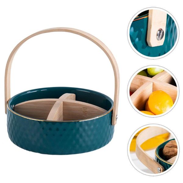 dishes & plates 1pc candy storage box dried fruit tray separate ceramics (green)
dishes & plates 1pc candy storage box dried fruit tray separate ceramics (green)