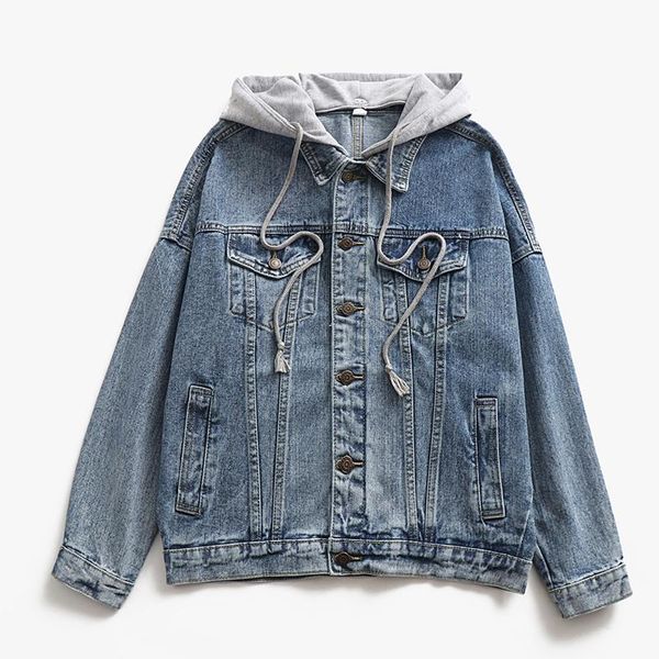 women's jackets spring autumn women denim jacket casual cotton loose fashion hooded jeans 2021 boyfriend basic coats outerwear wj131, Black;brown
women's jackets spring autumn women denim jacket casual cotton loose fashion hooded jeans 2021 boyfriend basic coats outerwear wj131, Black;brown