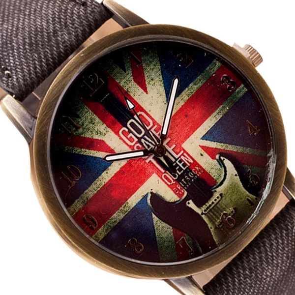 reloj hombre british flag and guitar pattern digital dial canvas band women's watches retro features horloges saatler clock b50 wristwa, Slivery;brown
reloj hombre british flag and guitar pattern digital dial canvas band women's watches retro features horloges saatler clock b50 wristwa, Slivery;brown