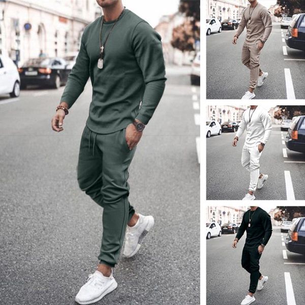 men's tracksuits men leisure pants set long sleeve t-shirt + solid color sportswear brand clothing 2 pieces sets, Gray
men's tracksuits men leisure pants set long sleeve t-shirt + solid color sportswear brand clothing 2 pieces sets, Gray