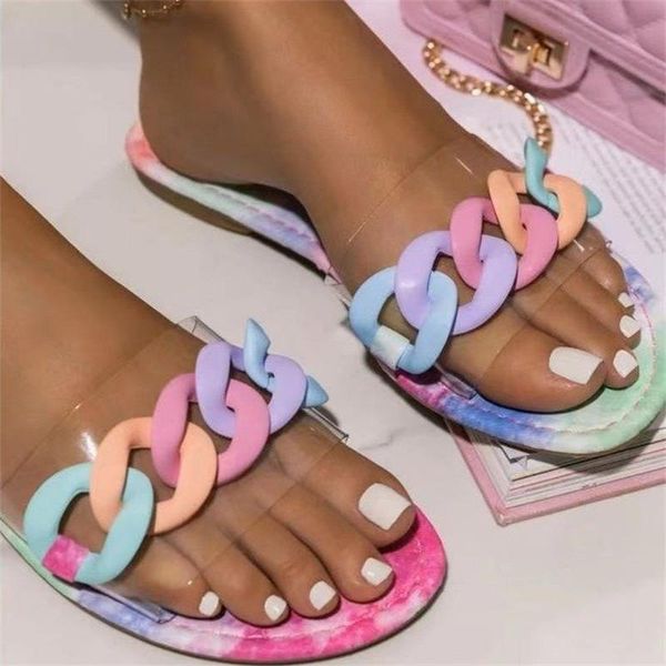 slippers women's shoes fashion trend solid color pu sole stitching pvc plastic chain decoration open toe flat heel casual sandals 7kg19, Black
slippers women's shoes fashion trend solid color pu sole stitching pvc plastic chain decoration open toe flat heel casual sandals 7kg19, Black