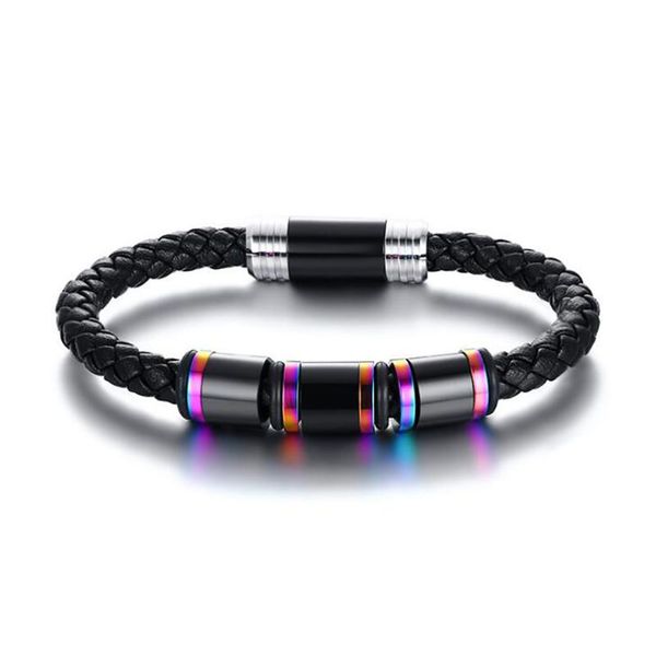 link, chain stainless steel black rainbow clasp punk rock men weave woven bracelet bangle jewelry gift for him
link, chain stainless steel black rainbow clasp punk rock men weave woven bracelet bangle jewelry gift for him