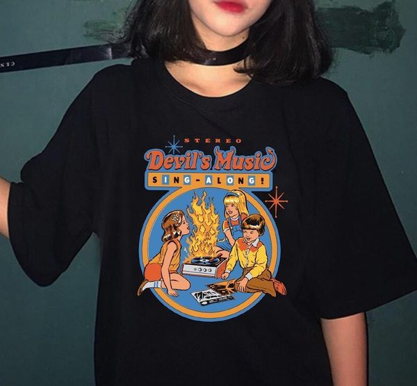 hahayule devils music sing along women male short sleeves printed cartoon graphic custom oversize summer tees, White
hahayule devils music sing along women male short sleeves printed cartoon graphic custom oversize summer tees, White