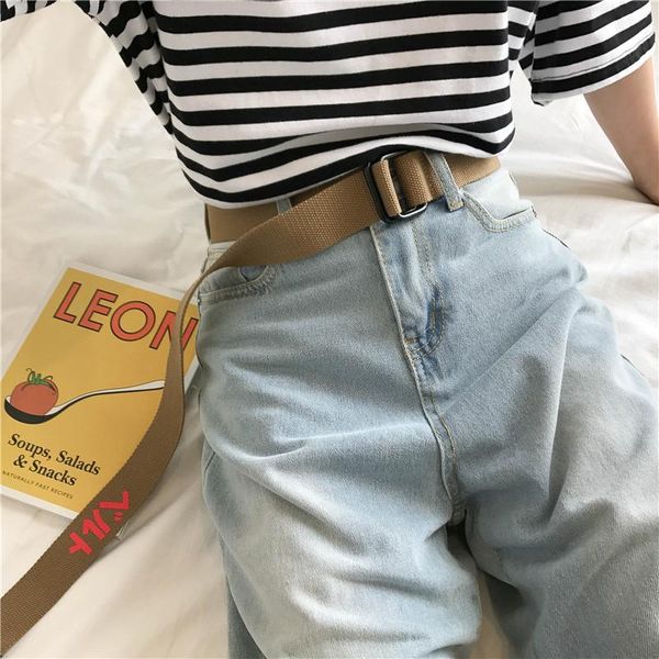 belts korean simple all-match casual fashion double ring buckle canvas belt youth student jeans, Black;brown
belts korean simple all-match casual fashion double ring buckle canvas belt youth student jeans, Black;brown