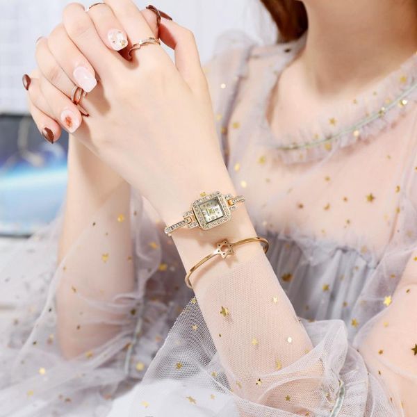 wristwatches the square small dial alloy bracelet watch female fashion korean version ins diamond ladies, Slivery;brown
wristwatches the square small dial alloy bracelet watch female fashion korean version ins diamond ladies, Slivery;brown