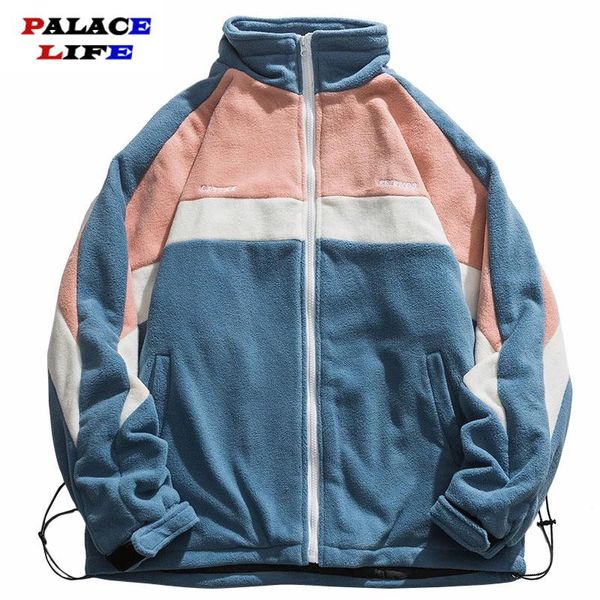 men's jackets japanese color block patchwork jacket men embroidery letter furry coat 2021 couple autumn harajuku cotton outwear, Black;brown
men's jackets japanese color block patchwork jacket men embroidery letter furry coat 2021 couple autumn harajuku cotton outwear, Black;brown