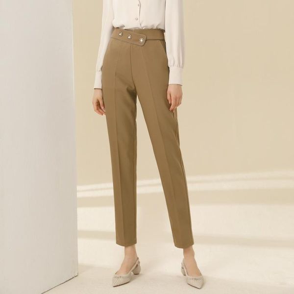 women's pants & capris baizi 2021 spring professional korean fashion foot high waist ol solid color all-match casual women, Black;white
women's pants & capris baizi 2021 spring professional korean fashion foot high waist ol solid color all-match casual women, Black;white
