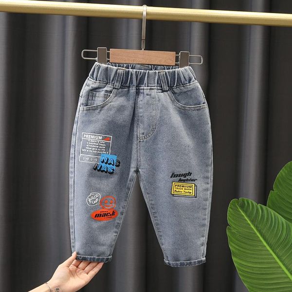 jeans autumn spring baby boys pants kids clothes cotton casual children trousers denim graffiti letters 2-6year, Blue
jeans autumn spring baby boys pants kids clothes cotton casual children trousers denim graffiti letters 2-6year, Blue