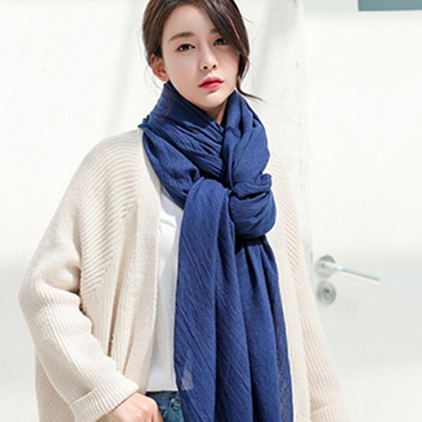 scarves tecoslu scarf women autumn and winter pure color linen korean version of the wild long student warm, Blue;gray
scarves tecoslu scarf women autumn and winter pure color linen korean version of the wild long student warm, Blue;gray