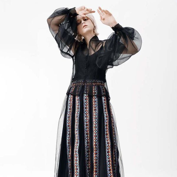 spring stand collar long hubble-bubble sleeve perspective loose shirt women blouse fashion tide je444 women's blouses & shirts, White
spring stand collar long hubble-bubble sleeve perspective loose shirt women blouse fashion tide je444 women's blouses & shirts, White