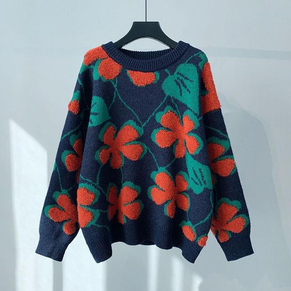 women's sweaters ebaihui woman floral jacquard o-neck pullover knitted soft harajuku jumper vintage thick warm winter clothes knitwear, White;black
women's sweaters ebaihui woman floral jacquard o-neck pullover knitted soft harajuku jumper vintage thick warm winter clothes knitwear, White;black