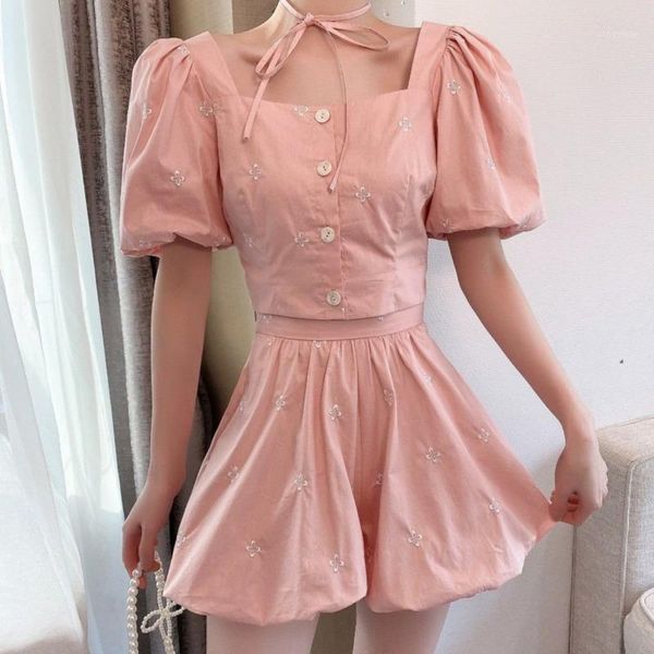 women's tracksuits korean cute sweet two piece set women crop single-breasted shirt blouse + high waist wide leg shorts sets pants suit, Gray
women's tracksuits korean cute sweet two piece set women crop single-breasted shirt blouse + high waist wide leg shorts sets pants suit, Gray