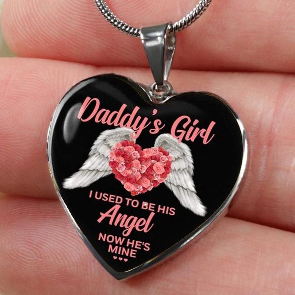 pendant necklaces i used to be his angel and now he is mine heart necklace butterfly birthday gift daughter from dad mom, Silver
pendant necklaces i used to be his angel and now he is mine heart necklace butterfly birthday gift daughter from dad mom, Silver