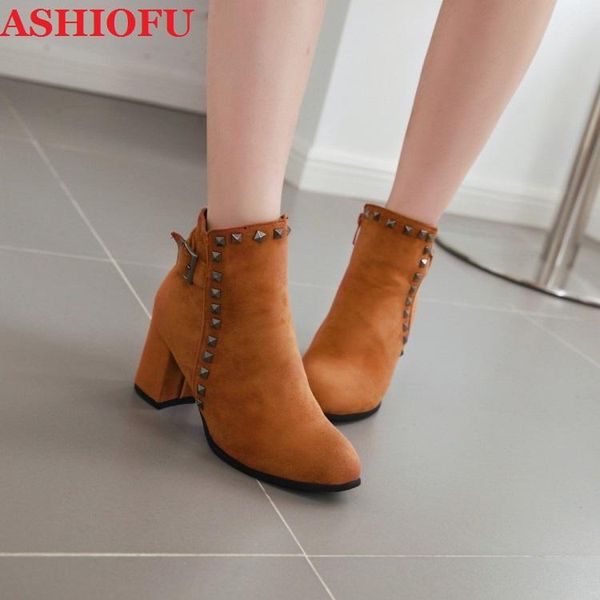 boots ashiofu ladies handmade chunky heels rivets spikes faux-suede party prom ankle booties evening club fashion, Black
boots ashiofu ladies handmade chunky heels rivets spikes faux-suede party prom ankle booties evening club fashion, Black