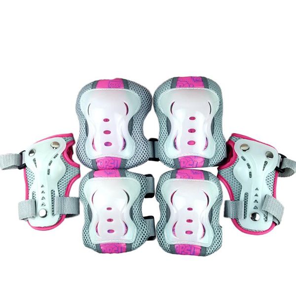 elbow & knee pads 6 pcs/set kids sports safety protective soft fluorescent kneepads wrist protectors for climbing skating cycling, Black;gray 
elbow & knee pads 6 pcs/set kids sports safety protective soft fluorescent kneepads wrist protectors for climbing skating cycling, Black;gray