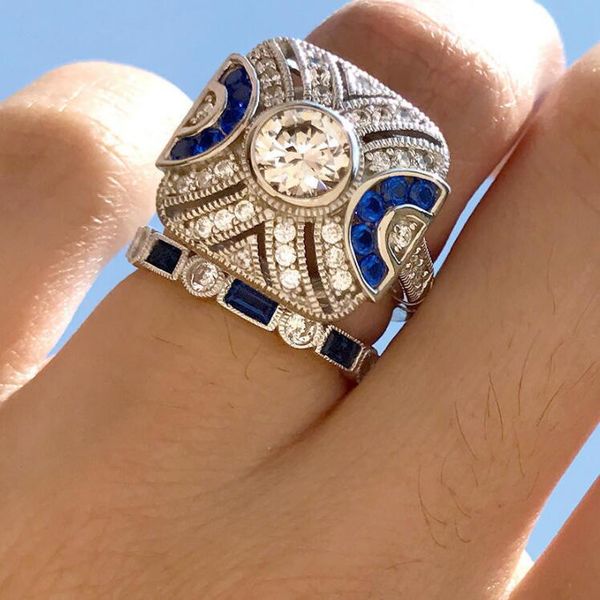 jewelry z cluster rings natural blue z rings sets engagement rings for women fashion, Golden;silver
jewelry z cluster rings natural blue z rings sets engagement rings for women fashion, Golden;silver