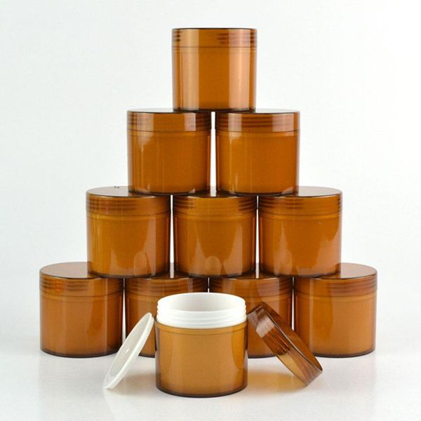 20pcs 100g plastic jars round brown cosmetic container with white inner lid for lotion, cream, ointments storage bottles &
20pcs 100g plastic jars round brown cosmetic container with white inner lid for lotion, cream, ointments storage bottles &