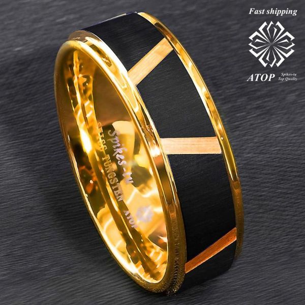 wedding rings 8mm gold tungsten carbide black brushed band ring eg style ajewelry, Slivery;golden
wedding rings 8mm gold tungsten carbide black brushed band ring eg style ajewelry, Slivery;golden