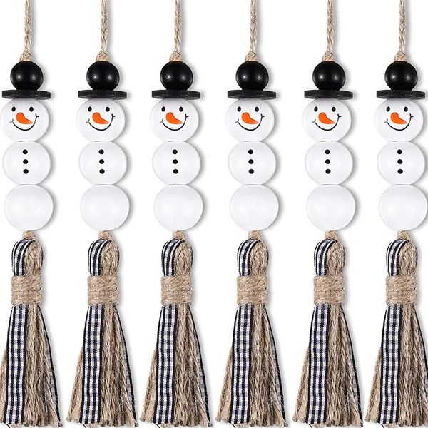 Other 6 Pieces Snowman Bead Garland Christmas Tree Ornaments Xmas Wooden Farmhouse Rustic Hanging Plaid Tassel
Other 6 Pieces Snowman Bead Garland Christmas Tree Ornaments Xmas Wooden Farmhouse Rustic Hanging Plaid Tassel