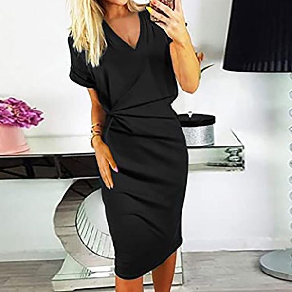 women's blouses & shirts summer dress solid color short sleeve casual elegant party dresses vestidos mujer verano 2021 bodycon women, White
women's blouses & shirts summer dress solid color short sleeve casual elegant party dresses vestidos mujer verano 2021 bodycon women, White