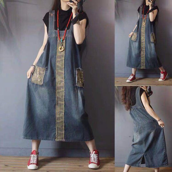 Korean Japanese design 2021 female loose and comfortable dressed personality belts denim dress q012, Black;gray
Korean Japanese design 2021 female loose and comfortable dressed personality belts denim dress q012, Black;gray