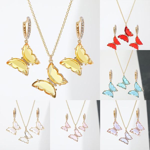 earrings & necklace cute female rainbow crystal jewelry set charm gold color hoop for women dainty butterfly wedding chain, Silver
earrings & necklace cute female rainbow crystal jewelry set charm gold color hoop for women dainty butterfly wedding chain, Silver
