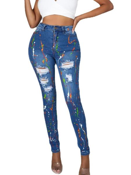 women's jeans women denim pockets high waist holes long pants rainbow print 2021 fashion casual ripped pencil, Blue
women's jeans women denim pockets high waist holes long pants rainbow print 2021 fashion casual ripped pencil, Blue