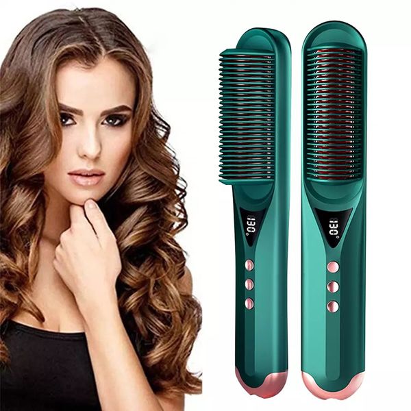 multifunctional hair brushes straightening heating combs professional men beard styling electric hair straightener curler, Silver
multifunctional hair brushes straightening heating combs professional men beard styling electric hair straightener curler, Silver