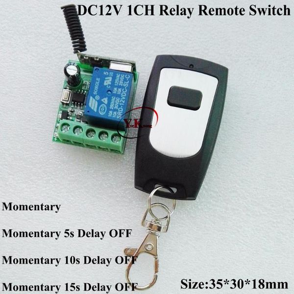 smart home control door access openner button remote switch dc 12v 1ch no com nc 10a relay contact radio switches 315 433 time delay off 5s
smart home control door access openner button remote switch dc 12v 1ch no com nc 10a relay contact radio switches 315 433 time delay off 5s