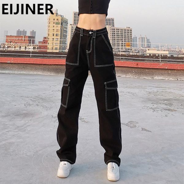 pocket baggy patchwork straight stacked xl jeans woman 2021 spring black denim fashion high waist vintage streetwear boyfriend women's, Blue
pocket baggy patchwork straight stacked xl jeans woman 2021 spring black denim fashion high waist vintage streetwear boyfriend women's, Blue