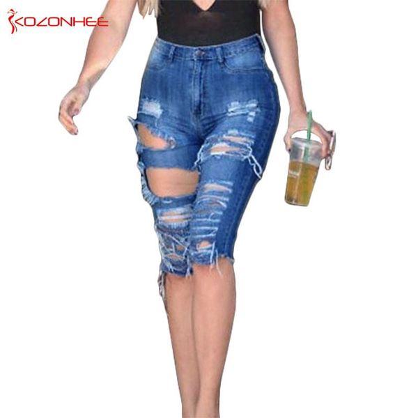 skinny ripped stretching jeans for women high waist elasticity knee length hole distressed pencil thin #23 women's, Blue
skinny ripped stretching jeans for women high waist elasticity knee length hole distressed pencil thin #23 women's, Blue