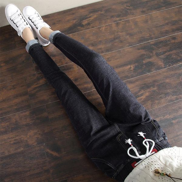 women's jeans degree of waist woman spring and autumn season 2021 pattern volume edge leisure time korean bound feet pants trousers, Blue
women's jeans degree of waist woman spring and autumn season 2021 pattern volume edge leisure time korean bound feet pants trousers, Blue