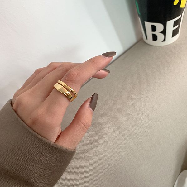 simple metal is cool niche design, opening adjustable fashion ring combination, Silver
simple metal is cool niche design, opening adjustable fashion ring combination, Silver