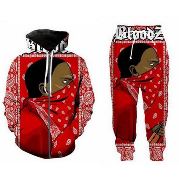 new fashion mens/womens blood gang funny 3d print hoodie+pants ql02, Gray
new fashion mens/womens blood gang funny 3d print hoodie+pants ql02, Gray