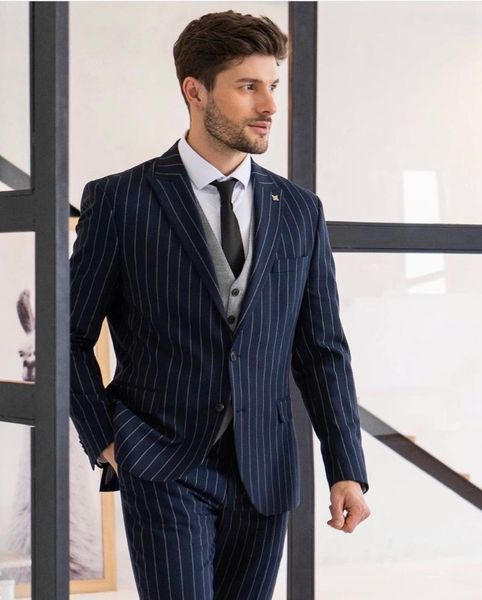 dark blue stripe men suits 3 pieces grey vest costum homme groom wedding terno masculino slim fit blazer jacket+pant+vest men's & blaze, White;black
dark blue stripe men suits 3 pieces grey vest costum homme groom wedding terno masculino slim fit blazer jacket+pant+vest men's & blaze, White;black